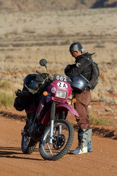 Taking a break on a trip in Namibia