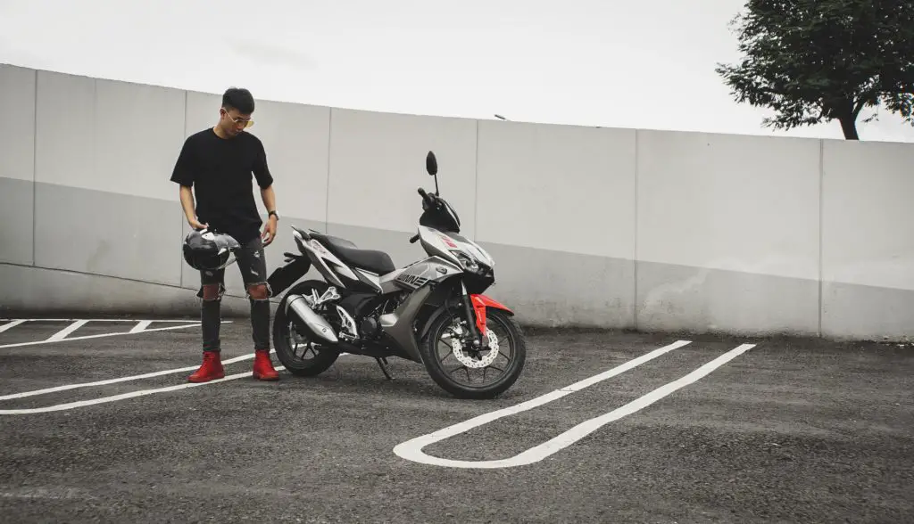 An empty parking lot is a perfect place to learn how to ride a motorcycle
