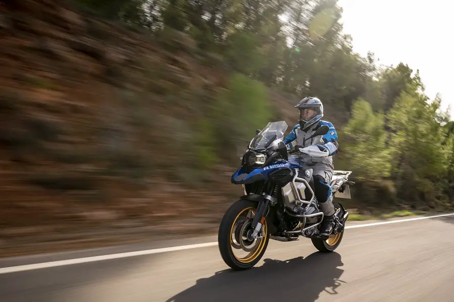 Comfortable riding position on a BMW R 1250 GS Adventure