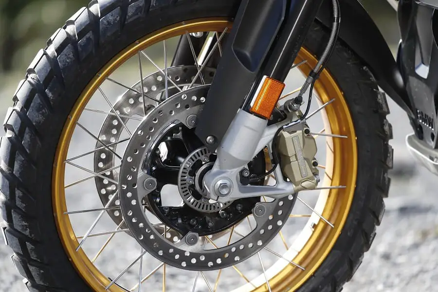 BMW R 1250 GS Adventure large front wheel makes for a more comfortable ride