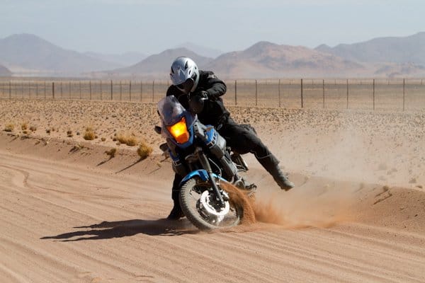 Riding an adventure bike on sandy roads can be daunting at first