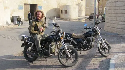 Small Chinese motorcycle in Egypt
