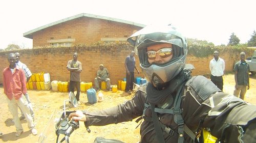 Selling fuel on the black market in Malawi