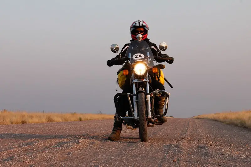 Motorcycle in Namibia