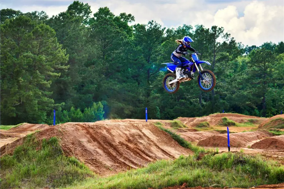 Yamaha YZ 125 flying through the air