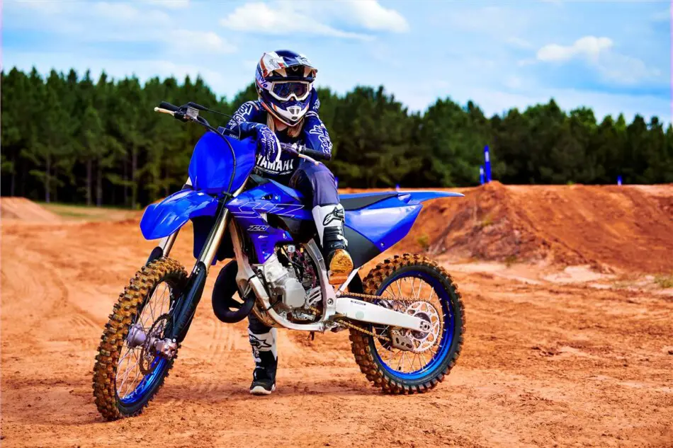 The Yamaha YZ 125 has one of the tallest seats at 38.6 inches